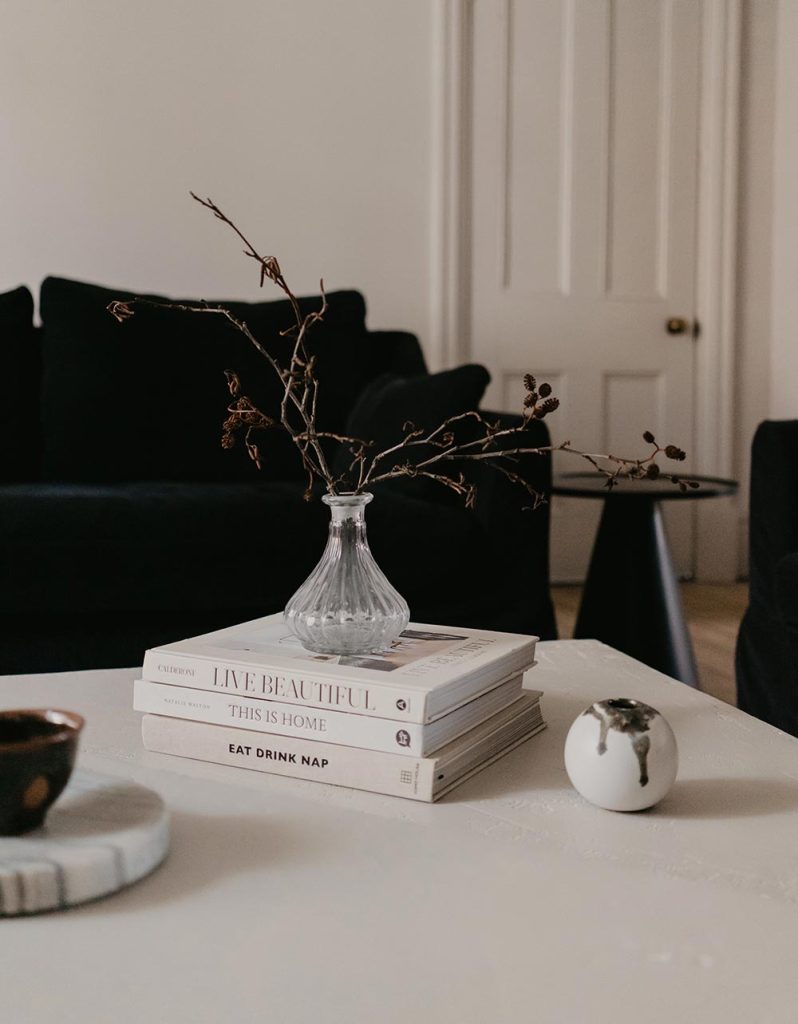 Table with books